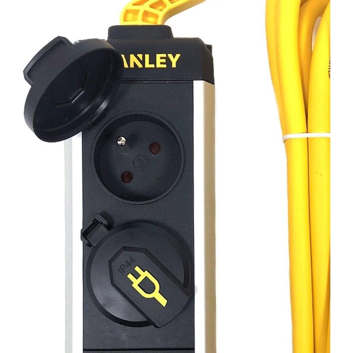 STANLEY Stanley Socket Crochet 4-voies 5 Mètres Aluminium Noir PENAARDE BE/FR