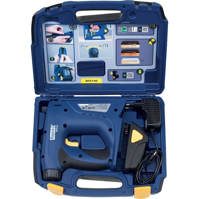 Rapid Agrafeuse de batterie Li-Ion Rapid BTX140 7.2V en coffret
