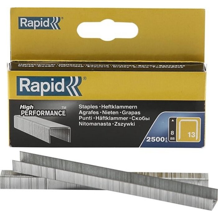 Rapid Agrafes RAPID 13/8 mm galvanisées 2.500 pcs. Boîte