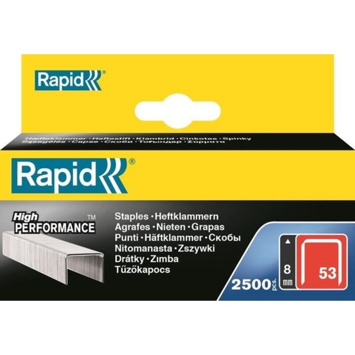 Rapid Rapid Nieten 53-10 mm Gegalvaniseerd 2.500 st.. Box