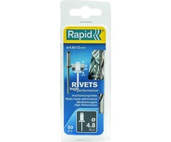 Rapid Rapid Blindklinknagels High Performance Ø 4.8 x 12 mm incl. Boor 50 st.. Box
