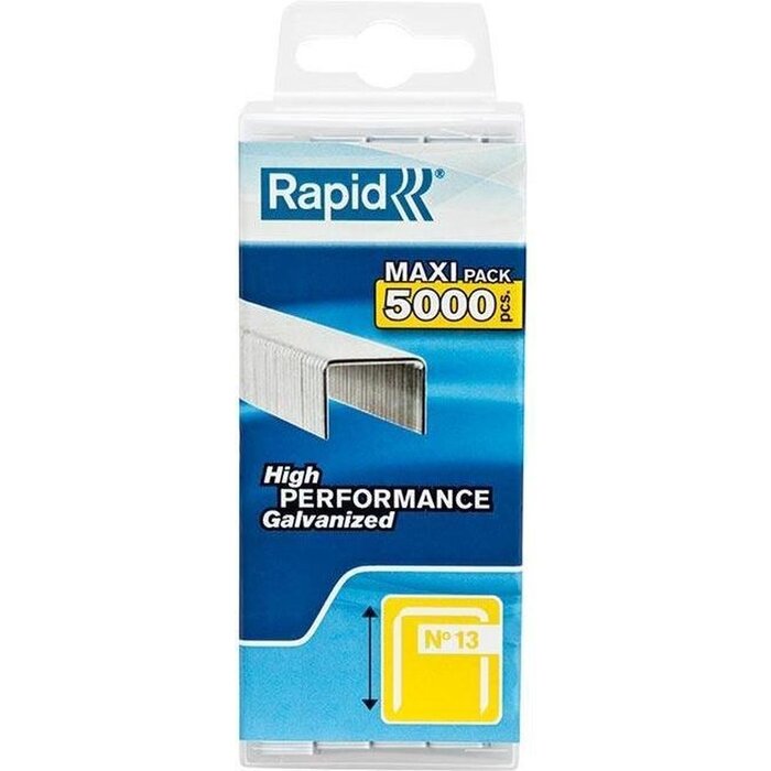 Rapid Agrafes RAPID13/4mm galvanisées 1600pcs sous blister