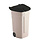 Outdoor-Abfallbehälter 100 LTR, RUBBERMAID beige mit schwarzem Deckel