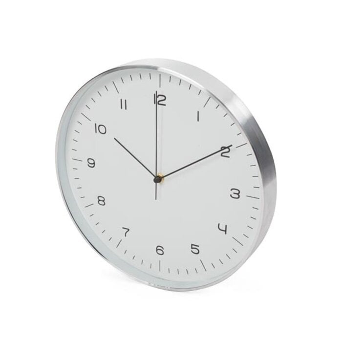 Perel Aluminium wandklok - radiografisch gestuurd- Ø 30 cm