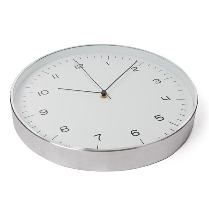 Perel Horloge murale en aluminium - radiocommandée - Ø 30 cm