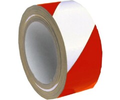 Markeringstape PVC voor het verhogen van de veiligheid. Rood - Wit