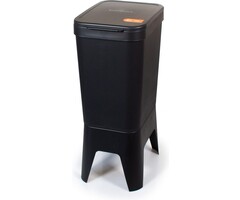 Bonton Bonton Circubin - Afvalbak - Dichte deksel - gerecycled PP - 40l - 76x30x41cm - zwart