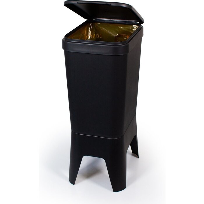 Bonton Bonton Circubin - Poubelle - Couvercle fermé - PP recyclé - 40l - 76x30x41cm - noir