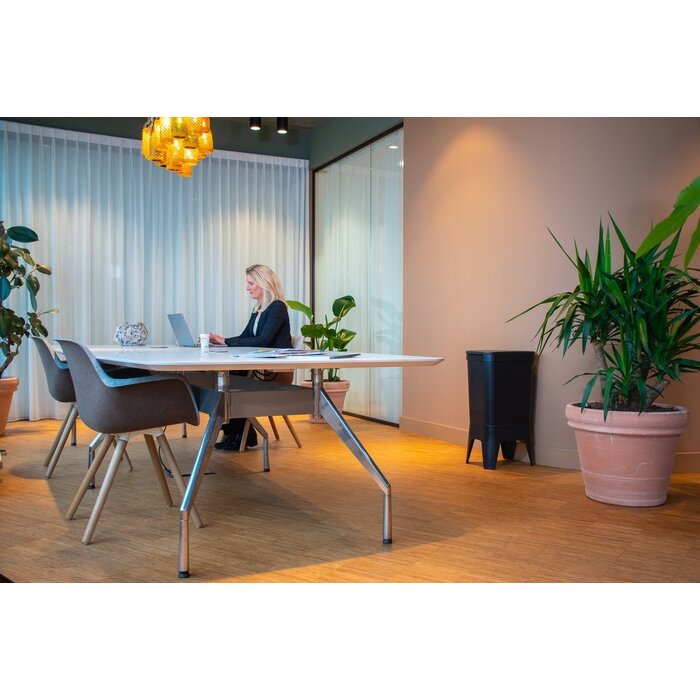 Bonton Bonton Circubin - Abfalleimer - geschlossener Deckel - recyceltes PP - 40l - 76x30x41cm - schwarz