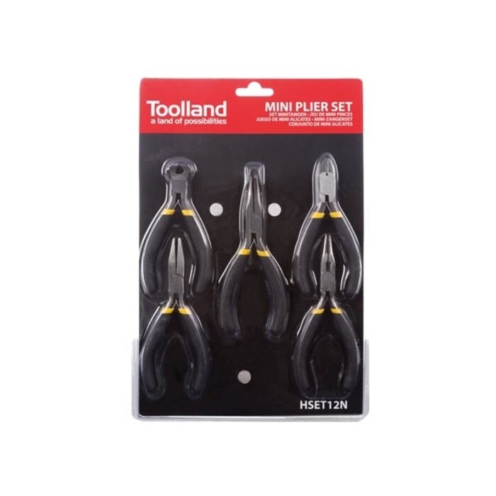 Toolland Mini pinces en set 5 pièces