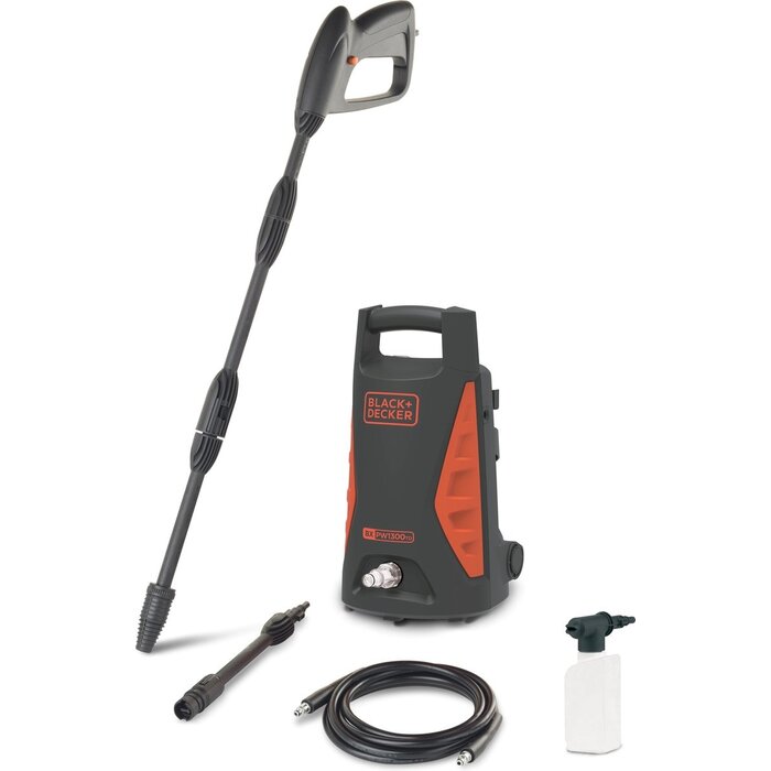 Black & Decker BLACK+DECKER Hochdruckreiniger - BXPW1300TD - 1300 Watt - 6 Zubehörteile - Kompakt