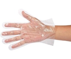 Gants jetables PE taille standard par 100 pièces en sachet distributeur