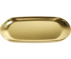 The Otter Bottle Schale aus goldfarbenem Messing, groß 23 x 9,5 x 1 cm