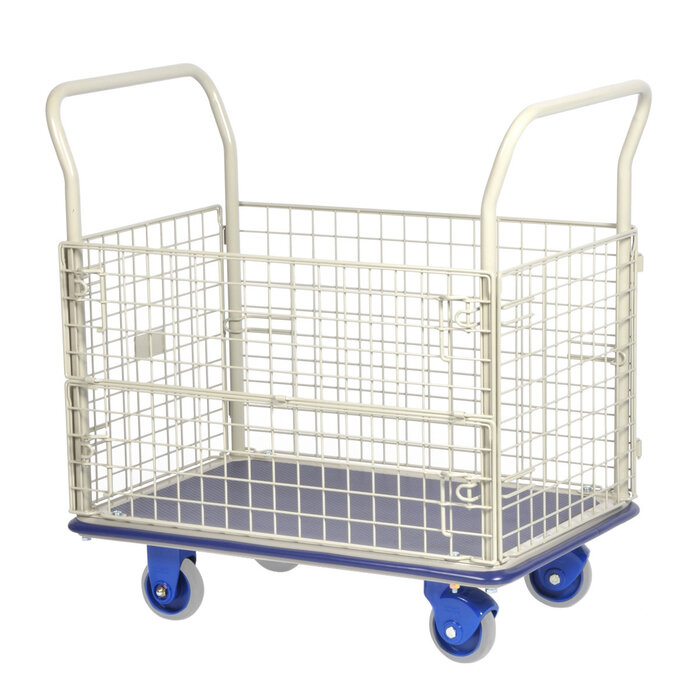 Matador Prestar Mesh Container / Plattformwagen mit 2 Schiebern - Kapazität 300 kg