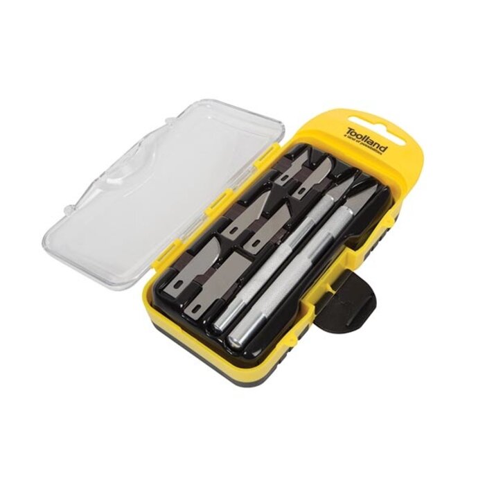 Toolland Präzisionsklingen-Set 10 Stück in Kassette