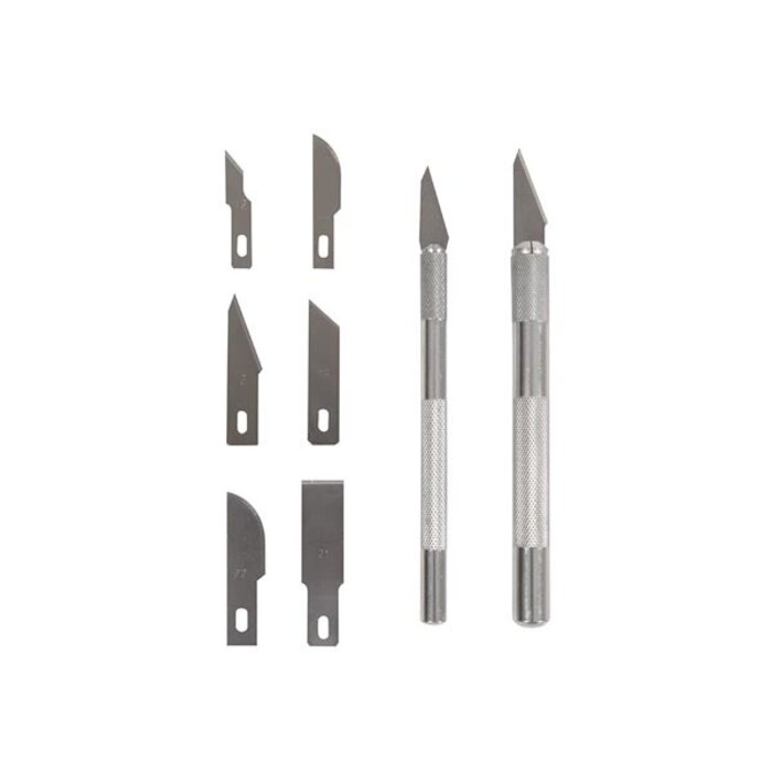 Toolland Jeu de lames de précision 10 pièces en cassette