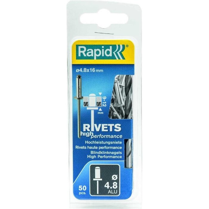 Rapid Rapid Blindklinknagels High Performance Ø 4.8 x 16 mm incl. Boor 50 st.. Box