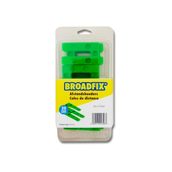 Broadfix Broadfix afstandhouders - wiggen 45x77 mm 1-8 mm schuin 20 stuks
