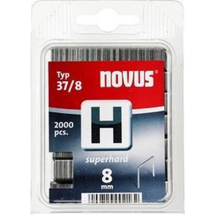 Fine wire Staple H 37-8 SH (2000 St) 2000 pc(s) Novus 042-0370 Clip type 37-8 super hard Dimensions (L x W) 8 mm x 10.6 mm