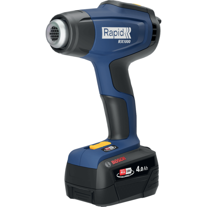 Rapid RX1000 Accu-Heteluchtpistool, P4A 18V, Koffer incl. 4,0Ah-Accu + oplader