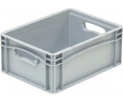 Kunststoffkiste mit geschlossenen Seiten und 2 offenen Griffen 400x300x170 mm