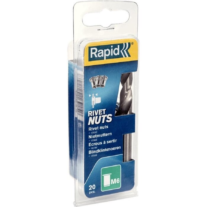 Rapid Blindklinkmoeren M6 incl. Boor 20 st., Box