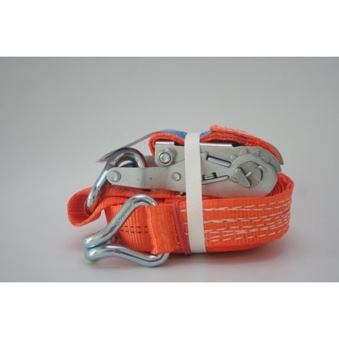 Spanband Oranje 2.000kg spankracht 7 meter lang
