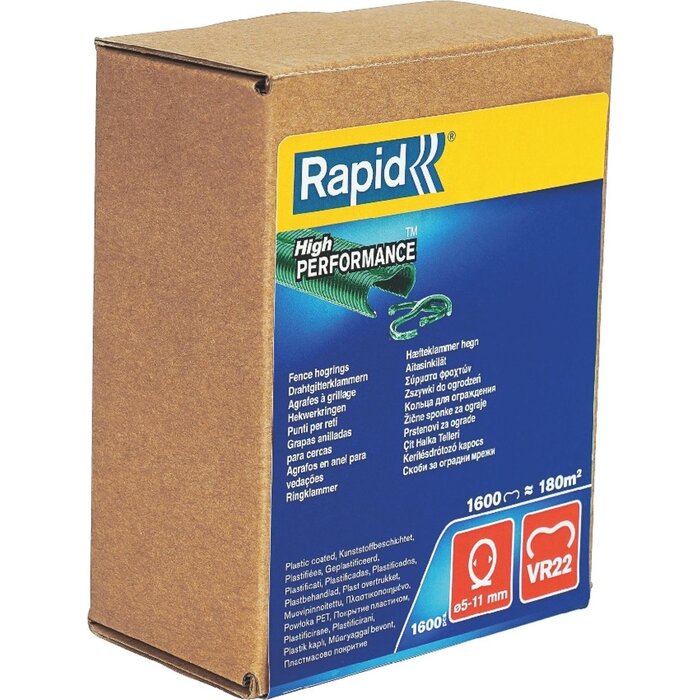 Rapid Rapid VR22 Hekwerkringen 5-11mm groen gecoat 1600 stuks