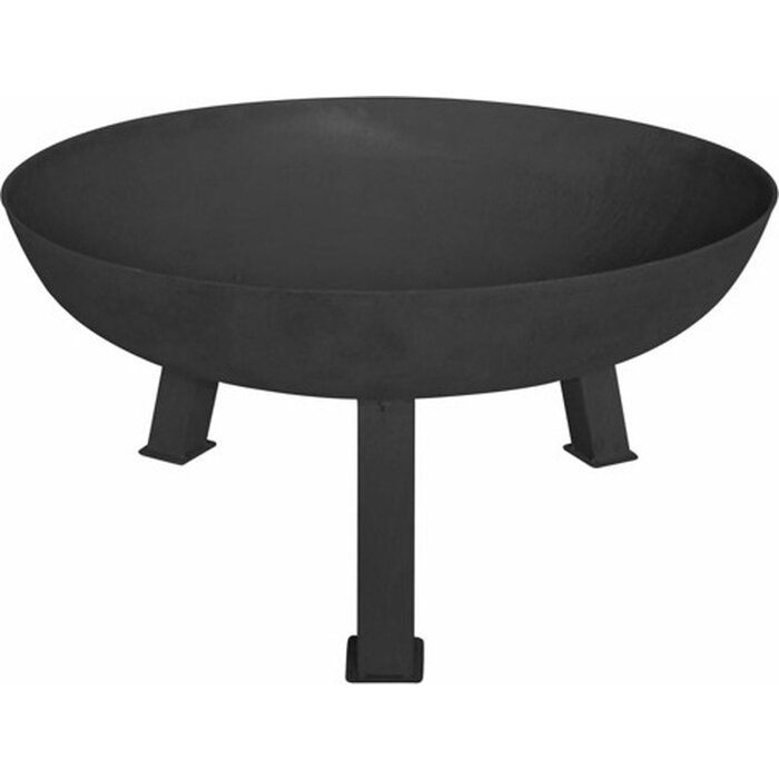 Perel Perel Bol à feu, avec 3 pieds robustes, rond, 37 x Ø 75 cm, fonte, noir
