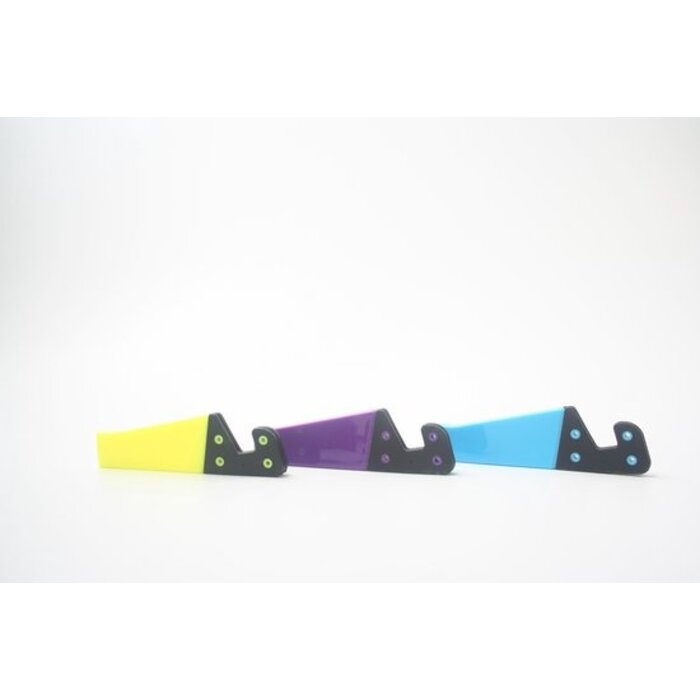 Verstelbare telefoonstandaard set van 3 kleuren: geel, paars en lichtblauw