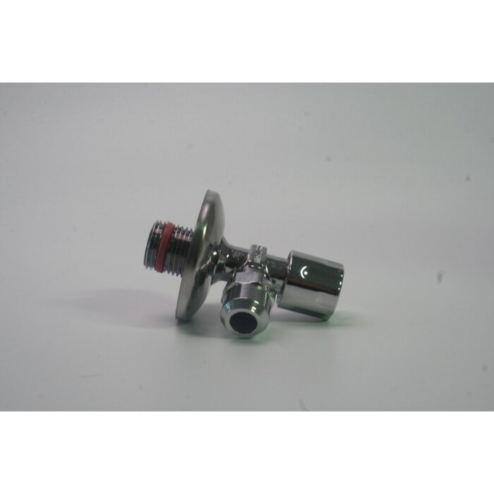 Schlösser hoekstopkraan 1-2", Chroom met rozet