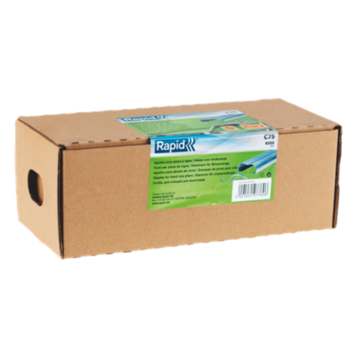 Rapid Hogringen C75 Staal 6.000 st., Box