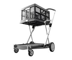 Clax Chariot Clax avec caisse pliante - Gris