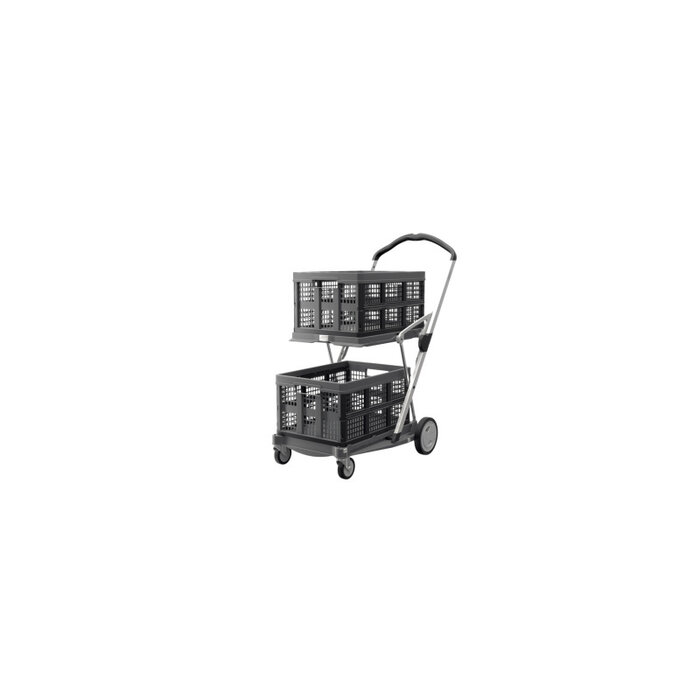 Clax Chariot Clax avec caisse pliante - Gris