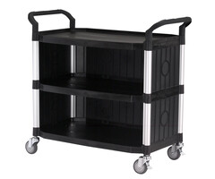 Matador Chariot à étagères type 808LC à 3 niveaux noir et 3 côtés fermés