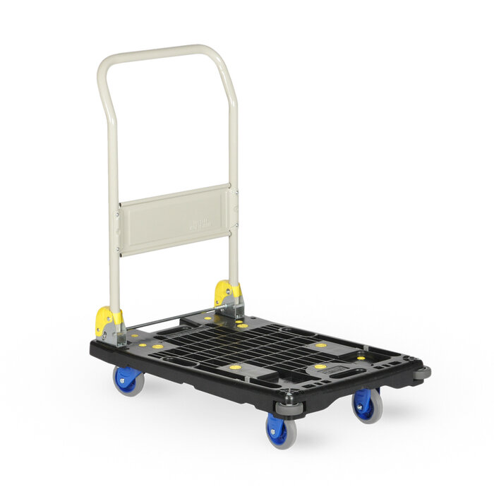 Matador Chariot plate-forme Prestar laqué beige poignée de poussée 200 kg plastique