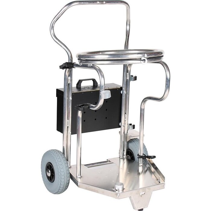 Matador Matador Citadin Afvalwagen voor 120 liter zakken. met klemring als zakhouder. verrijdbaar aluminium