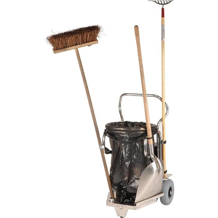 Matador Matador Citadin Abfallwagen für 120-Liter-Säcke. mit Klemmring als Sackhalter. mobiles Aluminium