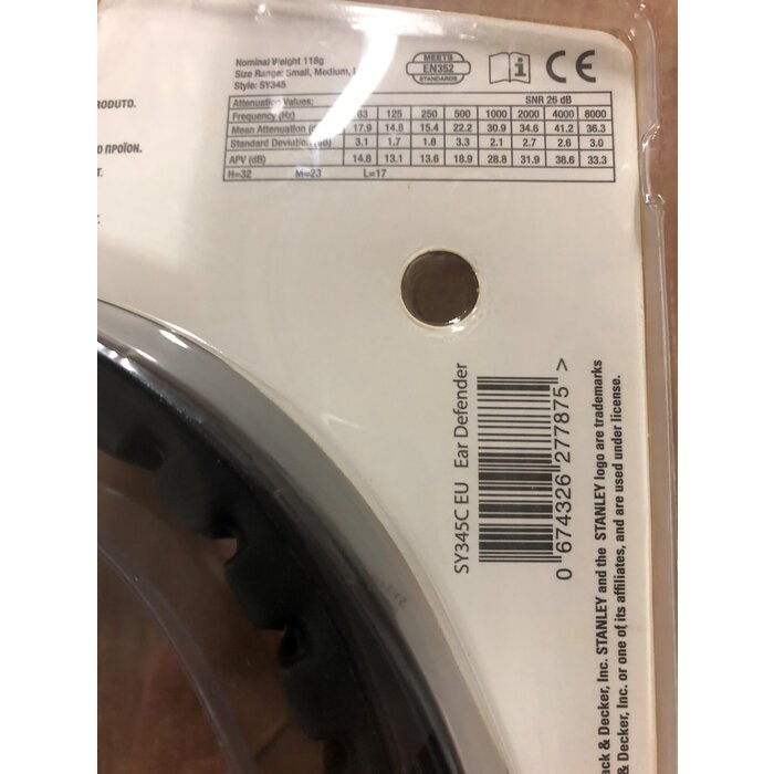 STANLEY Protecteur auditif Stanley 26dB SNR