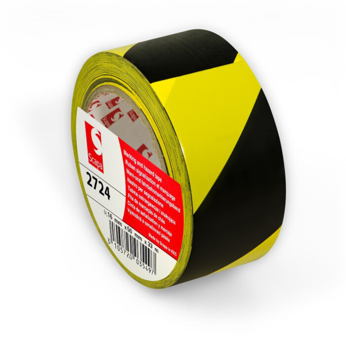 Scapa  Markeringstape 50mm x 33M Geel-Zwart