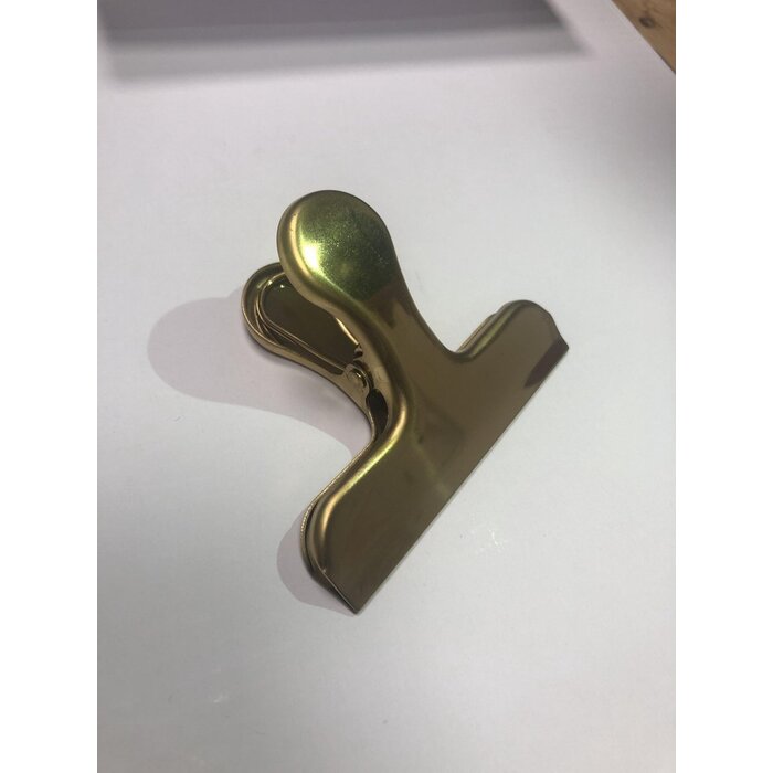 The Otter Bottle Goudkleurige papierklem van messing set van 2 stuks