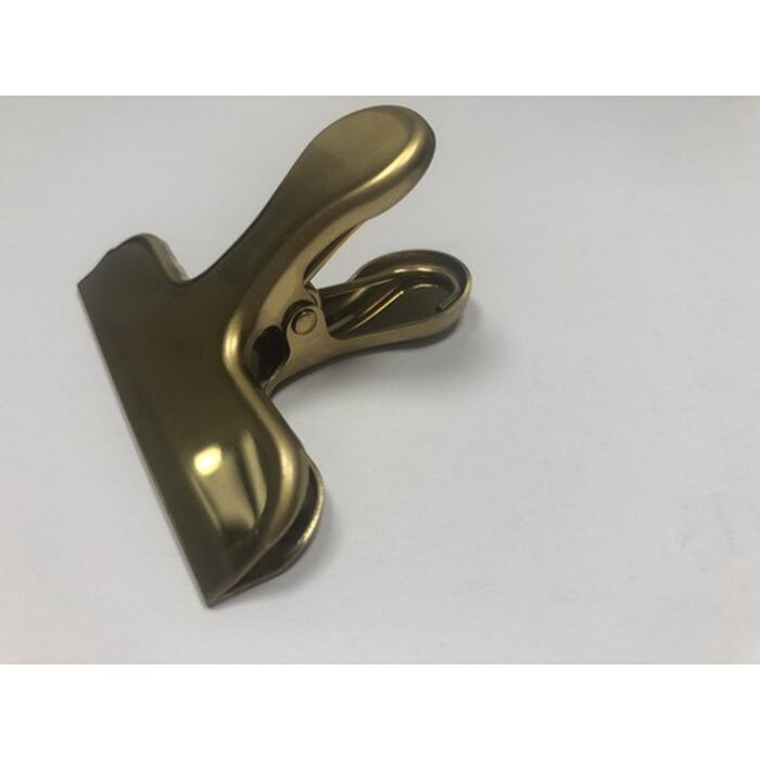 The Otter Bottle Goudkleurige papierklem van messing set van 2 stuks