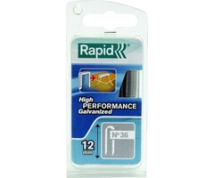Rapid Rapid Agrafes Type 36 DP Galvanisées, Blister 864pcs Longueur 12mm