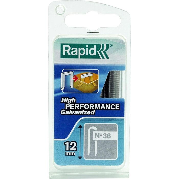 Rapid Rapid klammern Typ 36 DP verzinkt, Blister 864 Stück Länge 12 mm