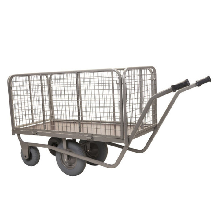 Matador Brouette végétale Matador 1400x600 mm, capacité de charge 100 kg, 4 grilles amovibles, roues increvables