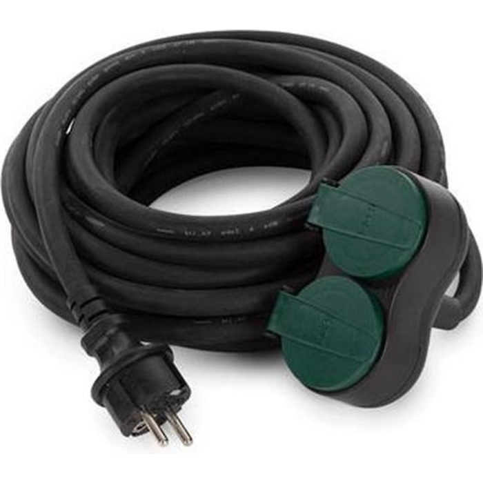 Power Tower Câble d'extension Power Tower 10 mètres IP44 avec 2 prises également pour usage extérieur PEN terre BE/FR