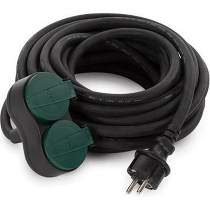 Power Tower Power Tower verlengkabel 10 meter IP44 met 2 stopcontacten. -PENaarde BE-FR