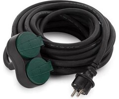 Power Tower Power Tower verlengkabel 10 meter IP44 met 2 stopcontacten ook voor gebruik buitenshuis  -Schuko