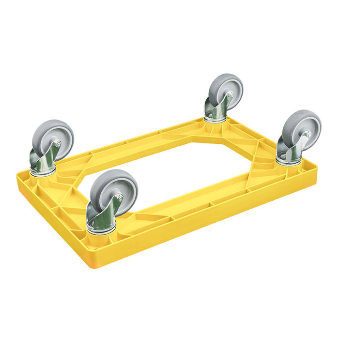 Power Tower Transportframe - dolly voor kunststof kratten van 600 x 400 mm tot 240 kg Geel