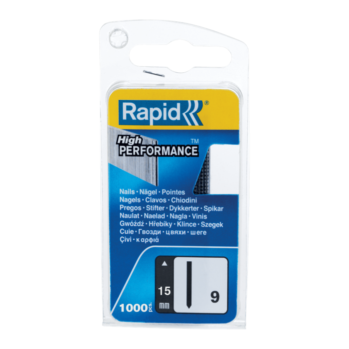 Rapid Rapid nagels no:9 - 15 mm per 1000 stuks